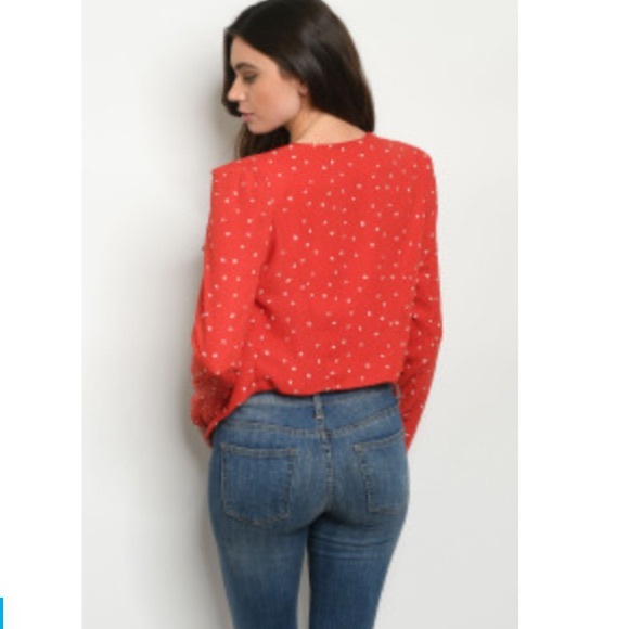 Red Blazer with white heart details - Picture 2 of 3